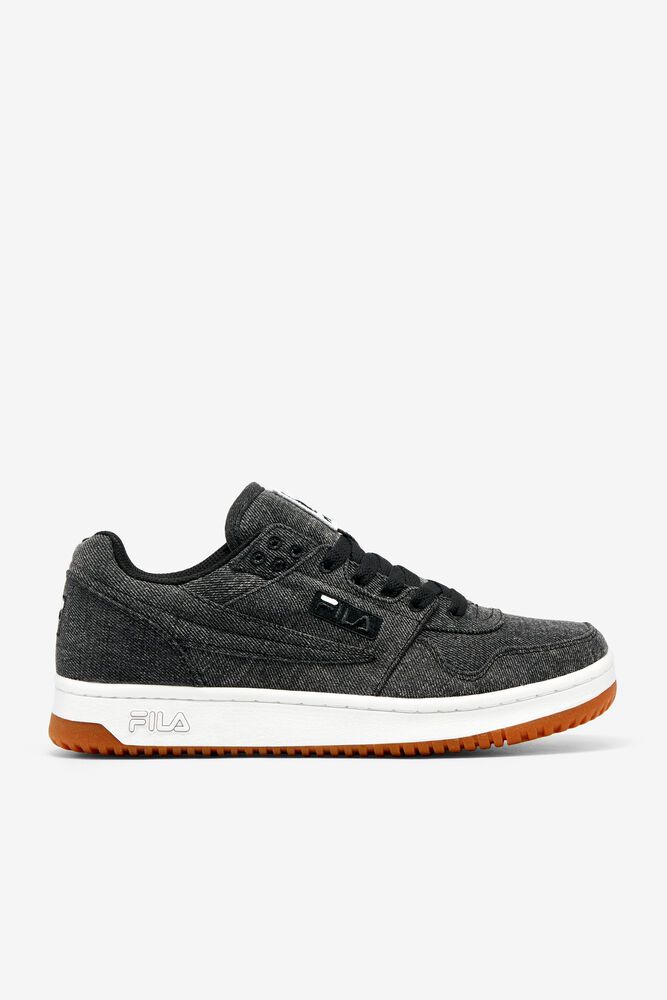 Fila Miesten Tennarit T-2 Denim Mustat - MHGR-71302